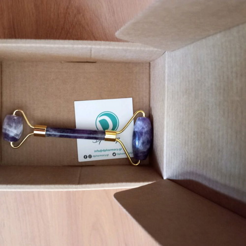 Amethyst face massage roller new, anti-aging mineral stone