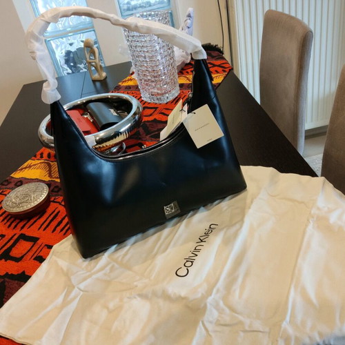 Calvin Klein shoulder bag new, genuine black leather