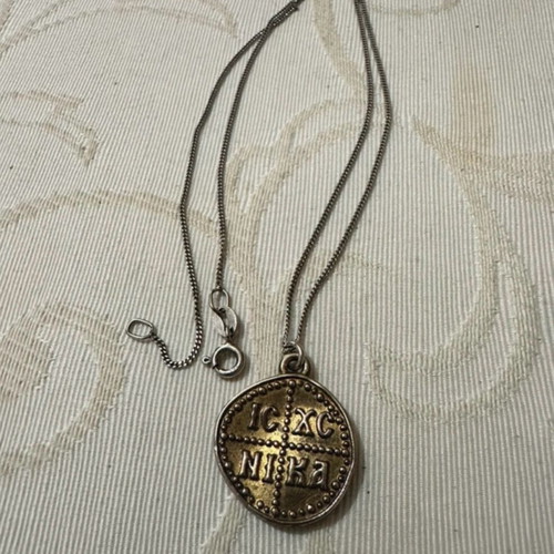 Silver chain with traditional double-sided Konstantinato like new