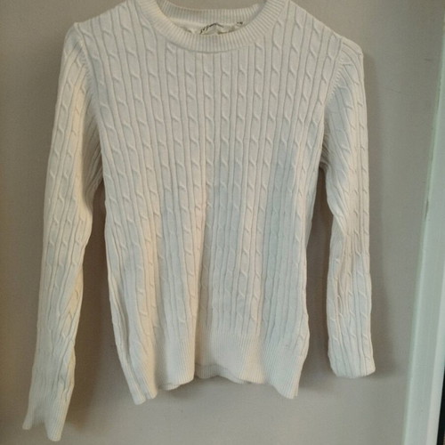 Knitted sweater used, white, small size