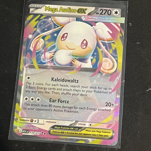 Mega Audino ex Pokemon TCG card like new