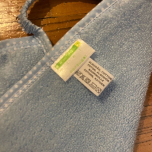 Children's bib hand-embroidered, 100% cotton, new