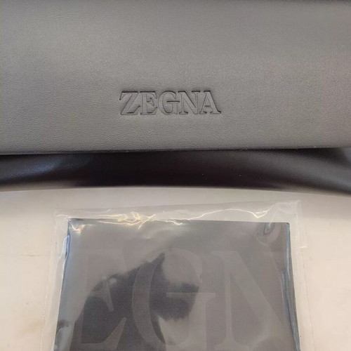 Zegna sunglasses case new black with card, cloth and box