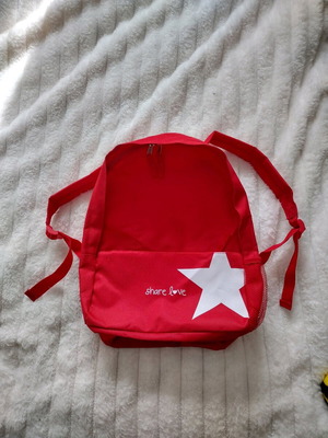 Backpack new, red, waterproof for picnic and school