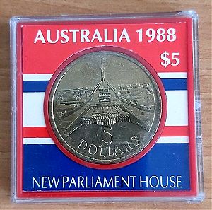 ΕΠΕΤΕΙΑΚΟ ΝΟΜΙΣΜΑ 1988 AUSTRALIA 5$ NEW PARLIAMENT HOUSE