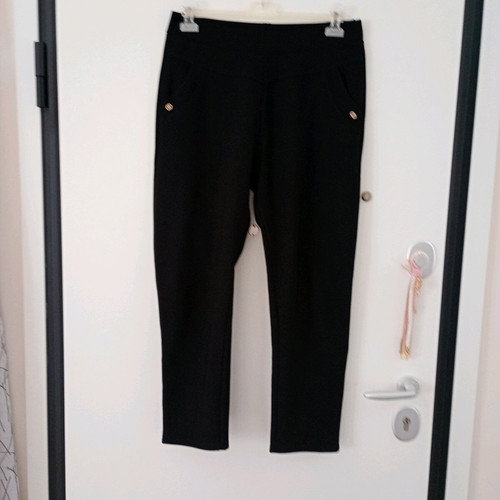 Women's pants with fur lining like new, black