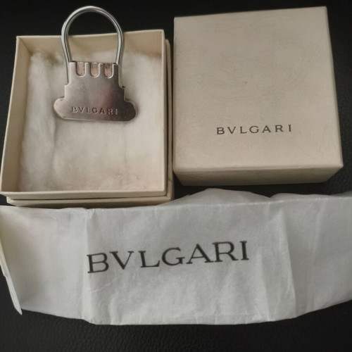 Bvlgari silver key holder like new with original packaging