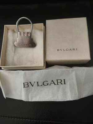 Bvlgari silver key holder like new with original packaging