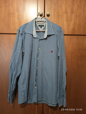 Dsquared2 checked shirt like new, white and blue, size XL