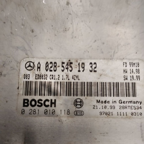 Mercedes A-class W168 motor computer ECU A 028 545 19 32