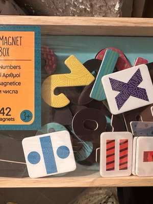 Magnetic numbers and symbols for board or fridge new, sealed box