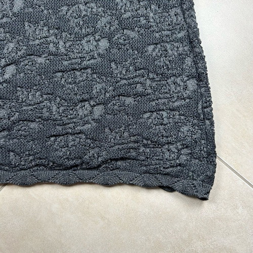 Roccobarocco dark grey knitted midi skirt, made in Italy, size 38