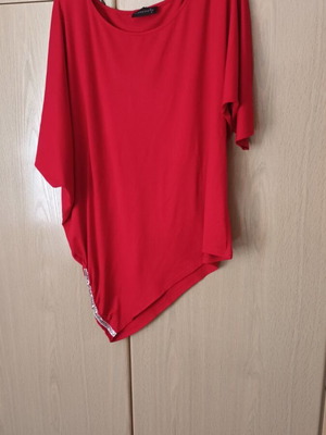 Cossinelle No 4 red blouse new, size XL