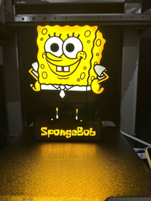 SpongeBob lamp like new with USB LED dimmable light