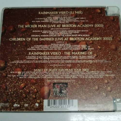 Iron Maiden Rainmaker DVD Single limited edition used, metal