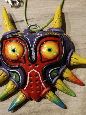 Majora's Mask pendant new handmade with clay and hand-painted