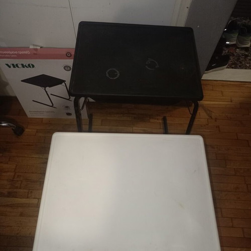 VICKO folding table used, white and black