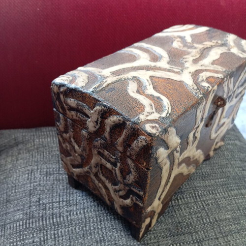 Vintage handmade jewelry box like new