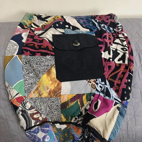 Boho Patchwork Backpack like new, multicolored