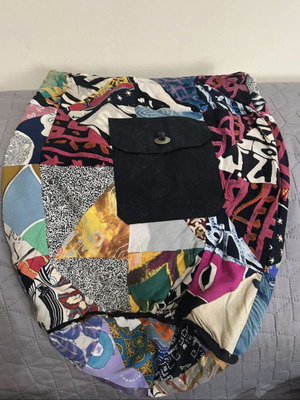 Boho Patchwork Backpack like new, multicolored