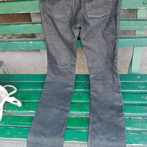 Mango women's jeans dark blue denim slight flare like new, size S