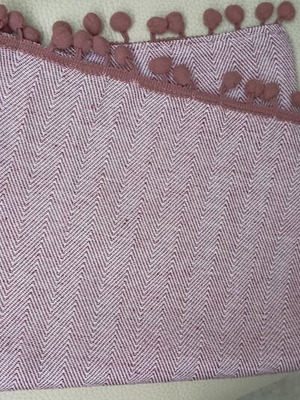 Gofis Home pillowcase 43x28 cm, dark red with herringbone pattern