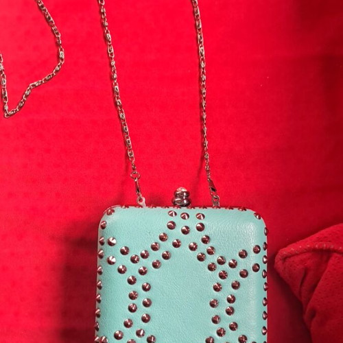 Handbag like new, turquoise
