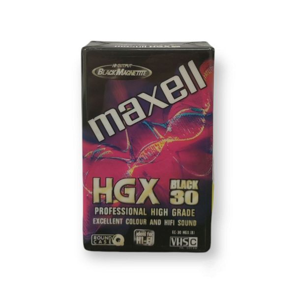  Maxell VHS C HGX Black 30 HiFi VHS (kaseta vinteo kameras)