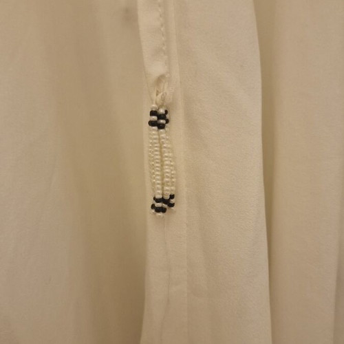 Backless dress with floral pattern like new, black and white, size S