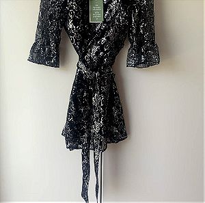 Mini black &silver lace dress