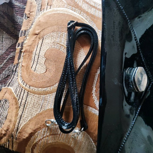 Envelope bag patent leather like new, black handheld