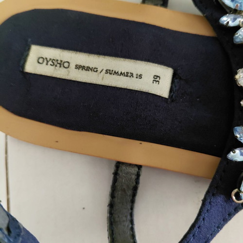 Oysho sandals with Swarovski stones used, size 39, blue