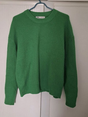 Zara green knitted pullover like new, L/M
