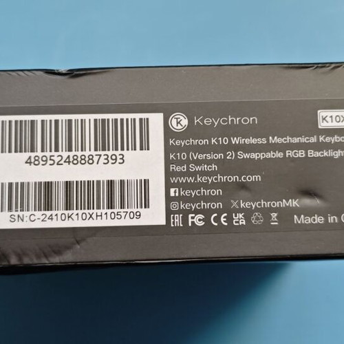 Keychron K10 Version 2 mechanical wireless keyboard new, full-size, RGB, Bluetooth