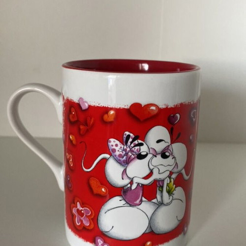 Vintage mug «love» like new, authentic Diddl