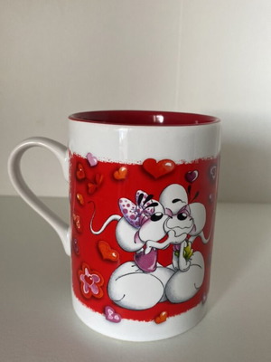 Vintage mug «love» like new, authentic Diddl