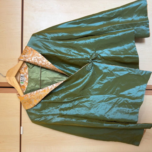 Authentic traditional Chinese jacket like new, multicolor green