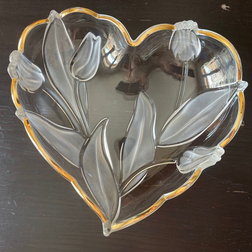 Nachtman Bleiktlristall heart crystal plate used with gold loss
