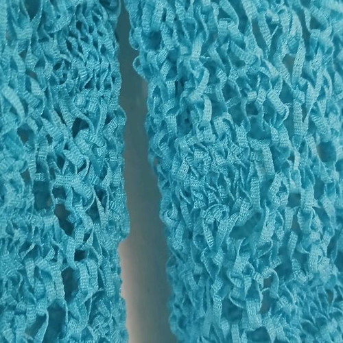 Morgan knitted short cardigan with fringes like new, turquoise