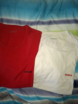 Hugo Boss T-shirt καινούργιο, σετ 2, άσπρο και κόκκινο, μέγεθος L