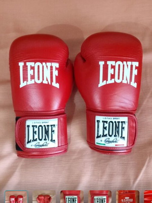 Leone Boxing Gloves Red 10oz like new