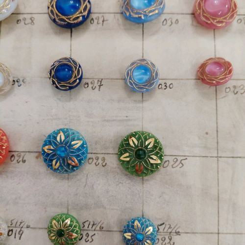 Vintage button sample book from the 1960s used