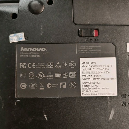 Lenovo laptop B590 μεταχειρισμένο σε καλή κατάσταση με 8GB μνήμη