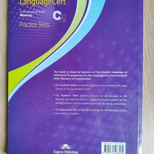 ESOL Practice Tests Book C2 English like new