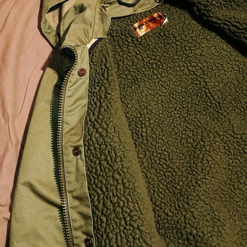 Tenson coat like new, green, with removable lining and hood