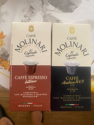 Κάψουλες Molinari συμβατές με μηχανή espresso Intenso και Arabica, νέες