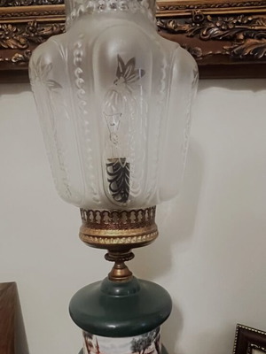 Vintage table lamp, oil lamp style