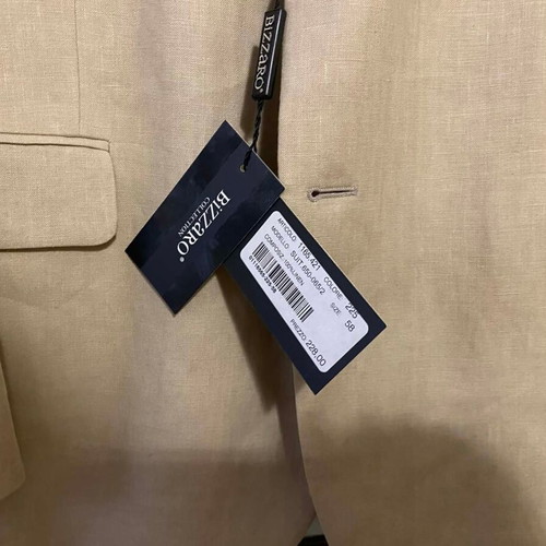 Bizzaro linen men's suit new, beige, size 58
