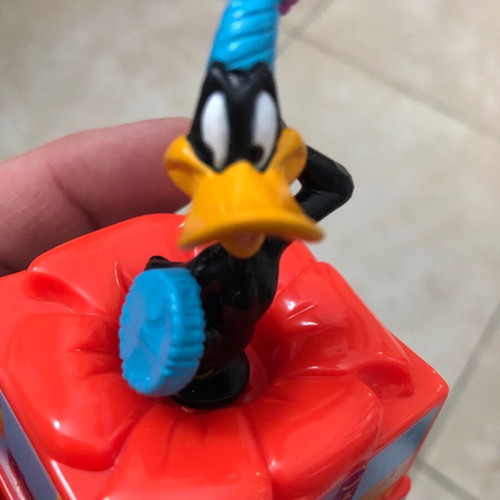 Looney Tunes Duffy Duck figure used, 10cm, Happy Meal 2000 Celebration Countdown