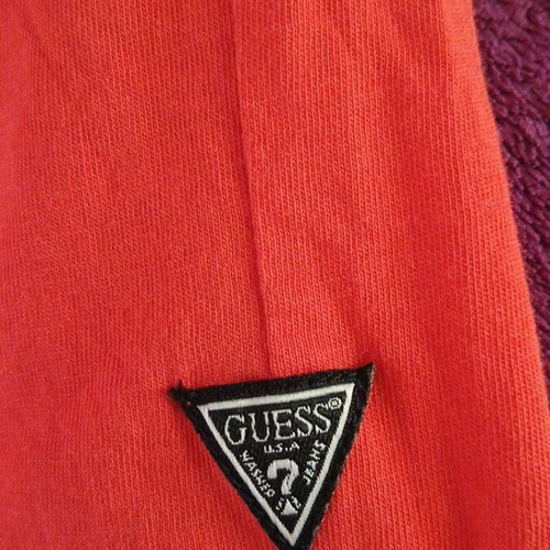 Guess men's t-shirt new, organic cotton, orange, XL